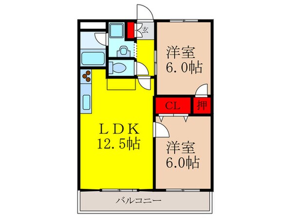 ｶﾞｰﾃﾞﾝﾊｲﾂ清水の物件間取画像